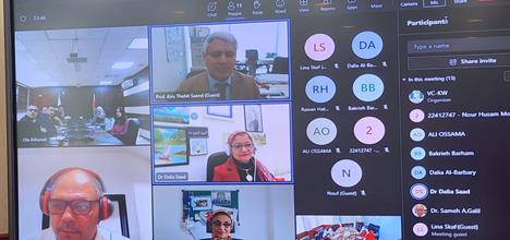 ​​نظمت عمادة الدراسات اللغوية مناظرة باللغة الإنجليزية بين طلبة الجامعة في المملكة العربية السعودية وطلبة الجامعة في مصر