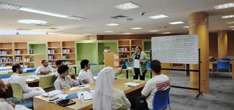 The ELU in AOU Kuwait has held some of its tutorials outdoors and in the library demonstrating the institutional culture of blended learning