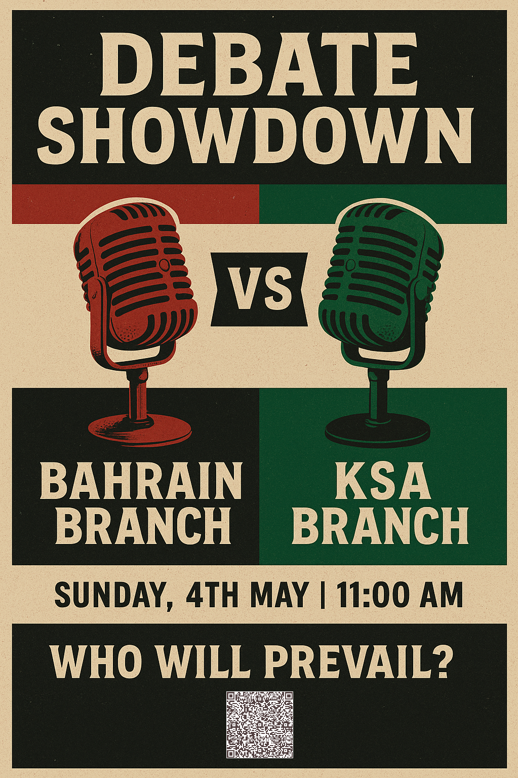 A debate between our students at AOU Bahrain and AOU KSA campuses