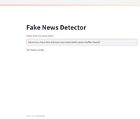 Fake News detector