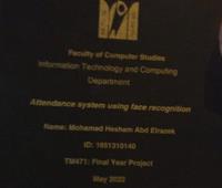 Attendance system using face recognition