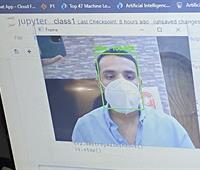 Face mask detection to open the door