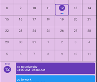 Tasks and events tracking app
